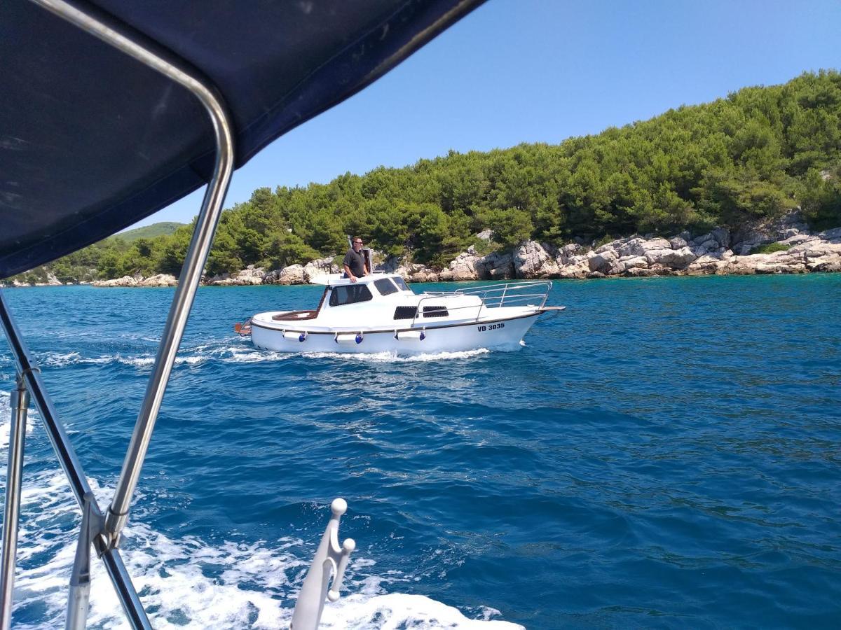 Familien Ferienhaus Vir Croatia 150M Strand Restaurant Einkaufen Exteriör bild